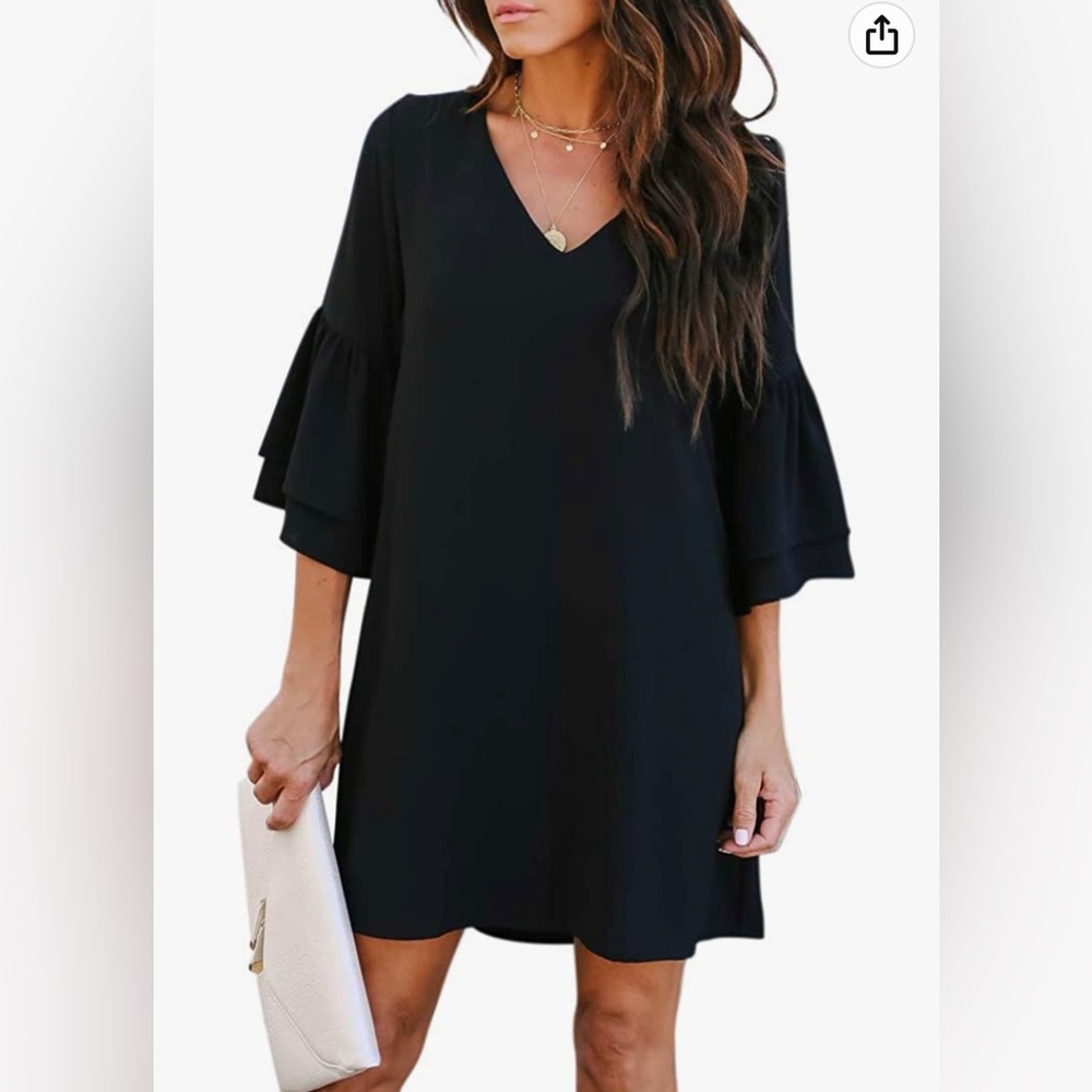 Bell Sleeve Shift Dress